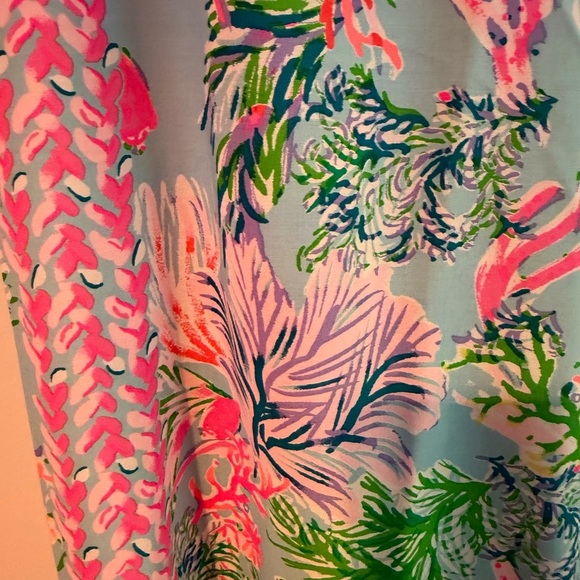 Lilly Pulitzer Bal Harbour Palazzo Pants Sz Large Celestial Blue Cay to my Heart - Picture 3 of 4